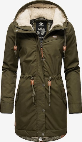 Ragwear Winterparka 'Canny' in Groen: voorkant