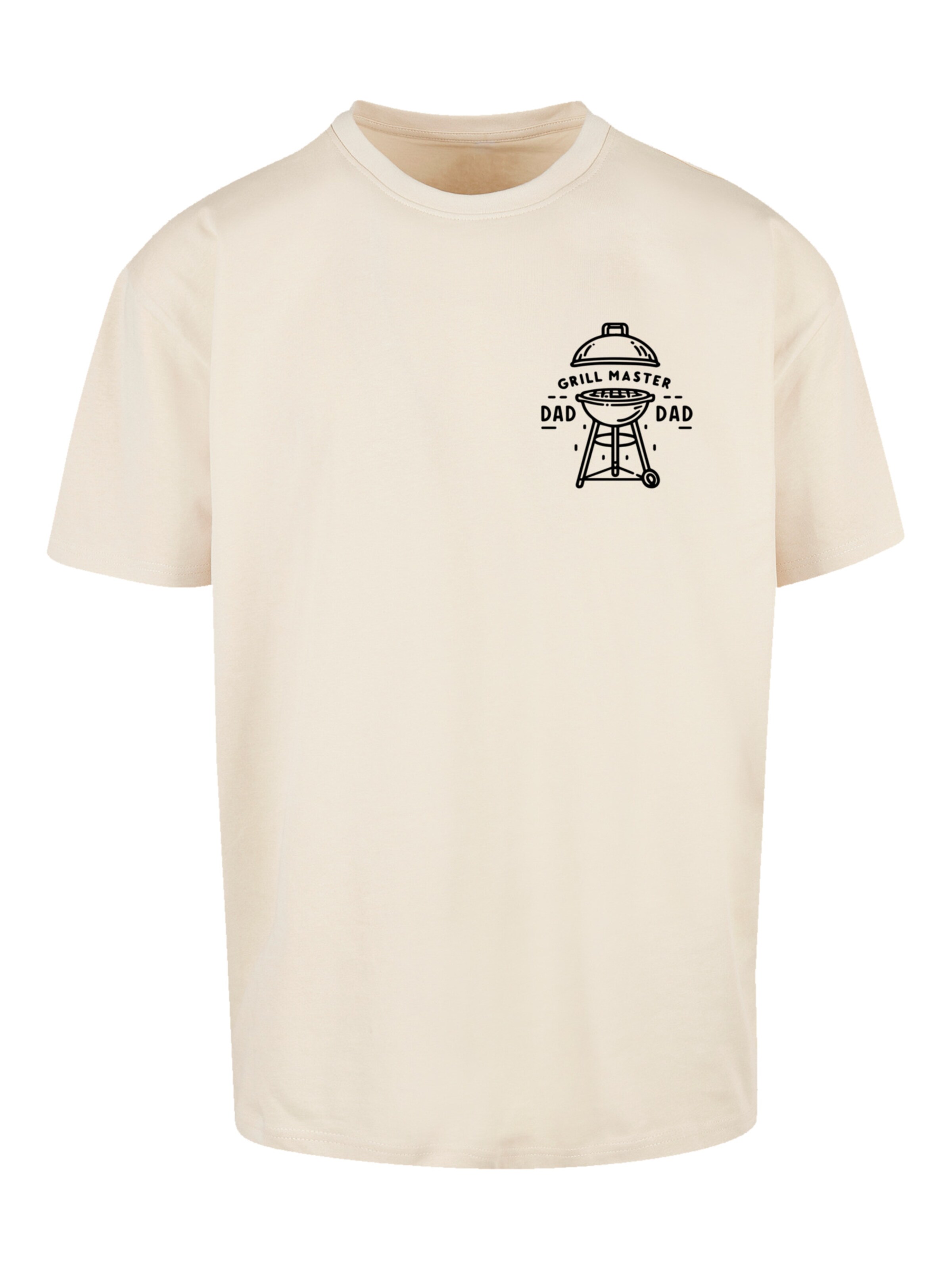 F4NT4STIC Shirt 'Vatertag Grill Master für BBQ-Väter' in Beige: front