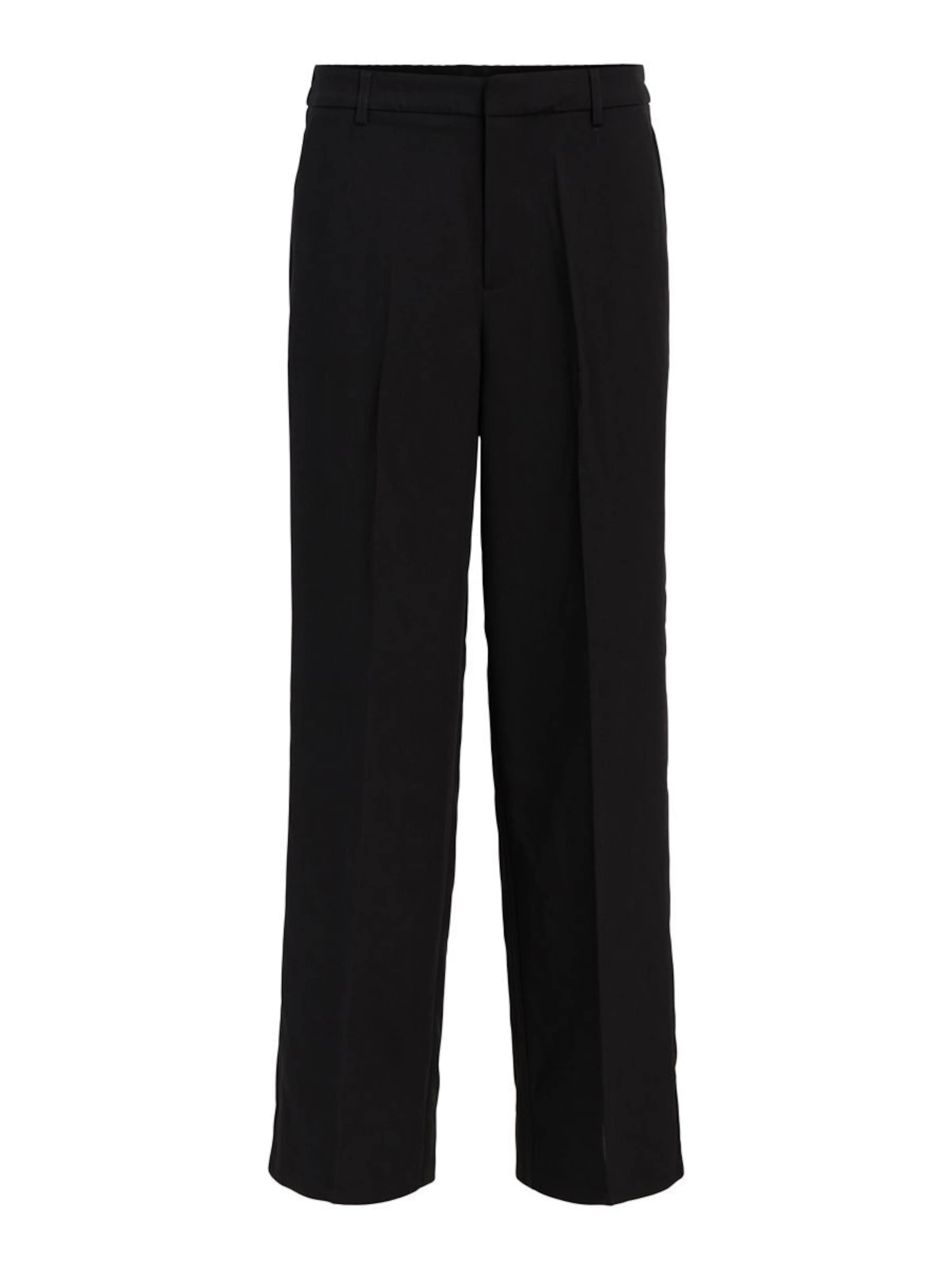 OBJECT Loose fit Pleated Pants 'Sigrid' in Black: front