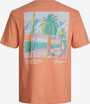 JACK & JONES - Camiseta 'Aruba Landscape' en naranja