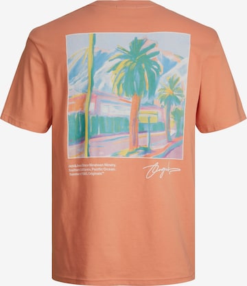 JACK & JONES T-Shirt 'Aruba Landscape' in Orange