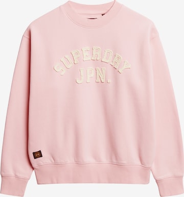 Sweat-shirt Superdry en rose : devant