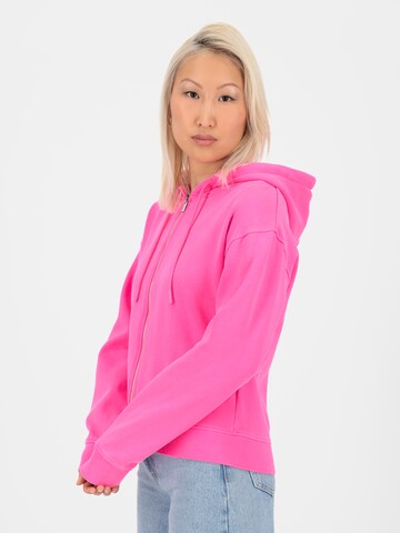 Alife and Kickin Zip-Up Hoodie 'Rana' in Pink