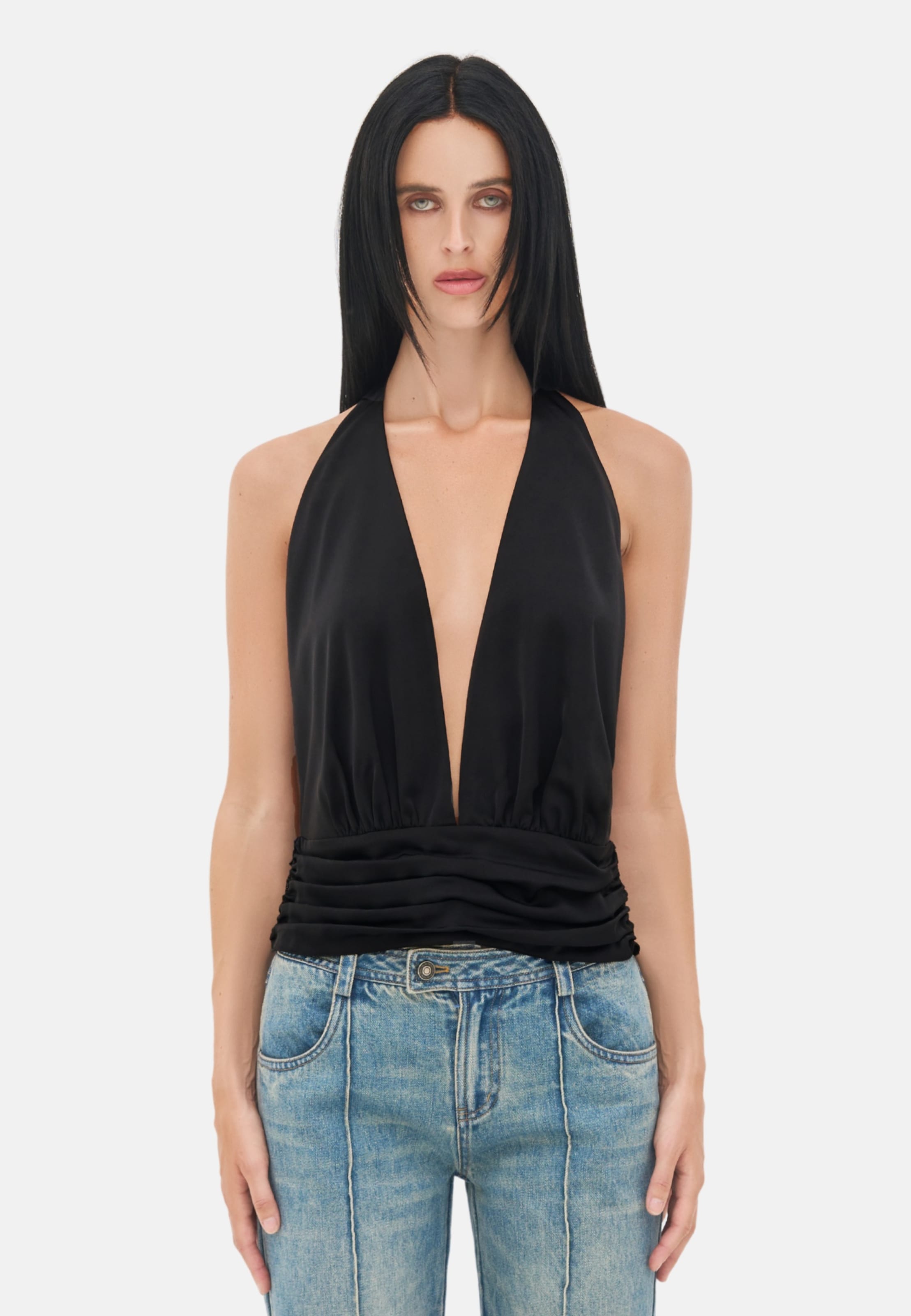 OW Collection Top 'AGATHA' in Zwart