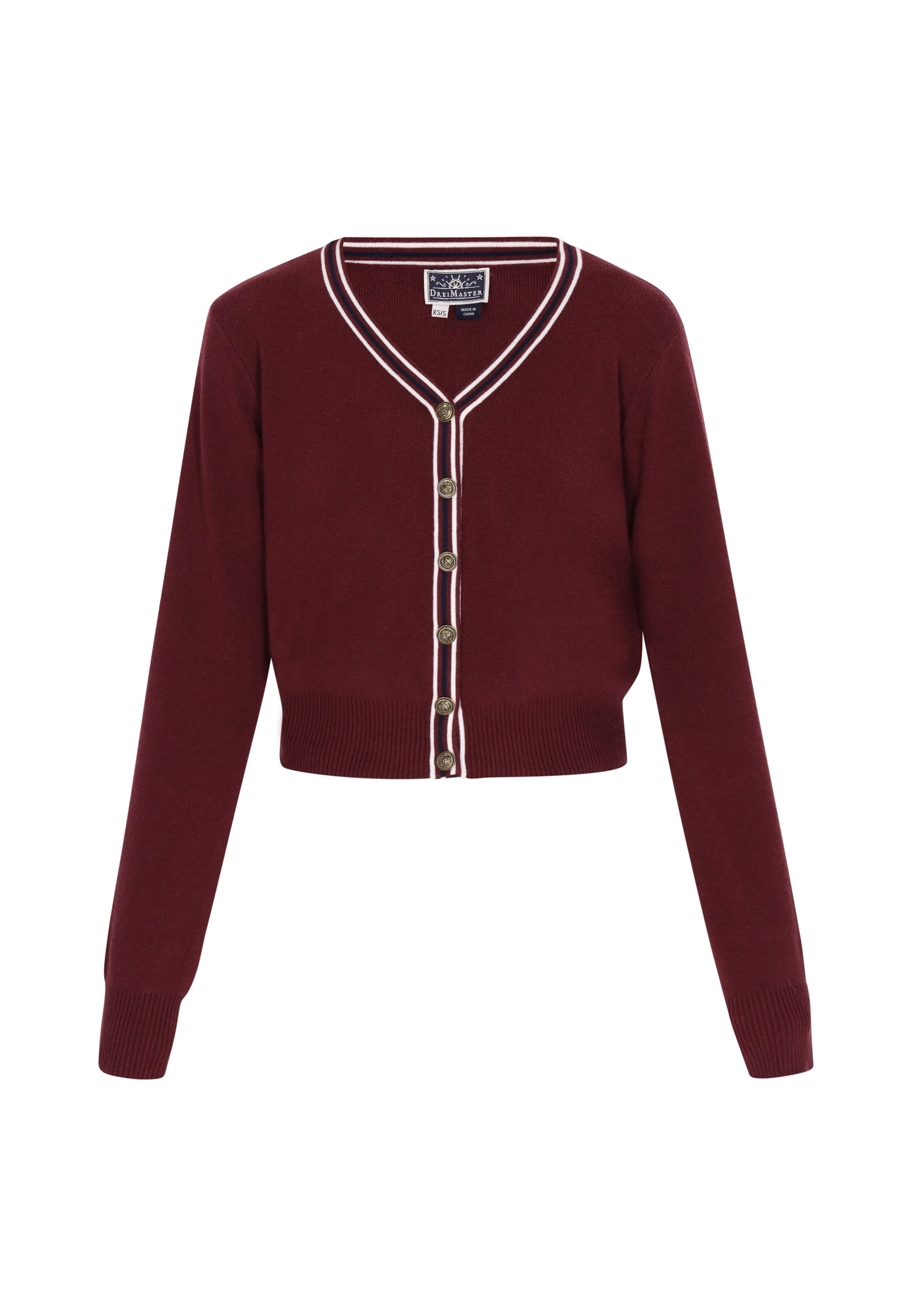 DreiMaster Maritim Πλεκτή ζακέτα σε κόκκινο: μπροστά