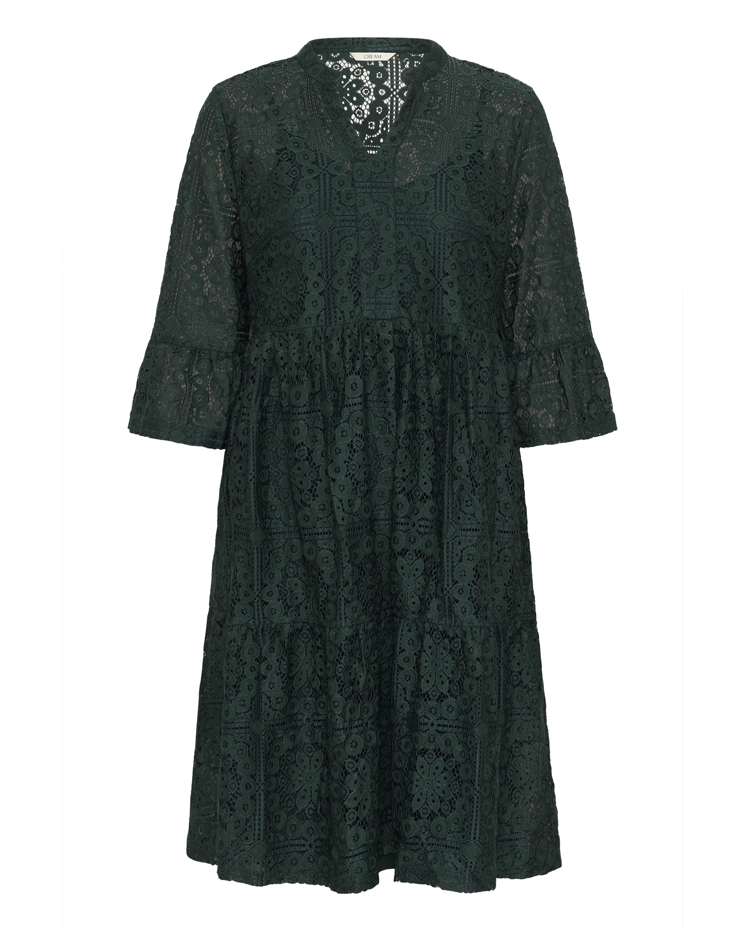 Cream Dress &#x27;Tiley&#x27; in Green: front