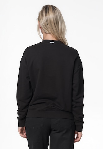 Sweat-shirt 'Avec L'amour' Kleinigkeit en noir