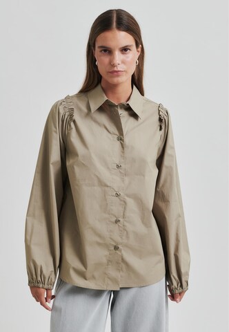 SECOND FEMALE Blouse 'Citta' in Bruin: voorkant
