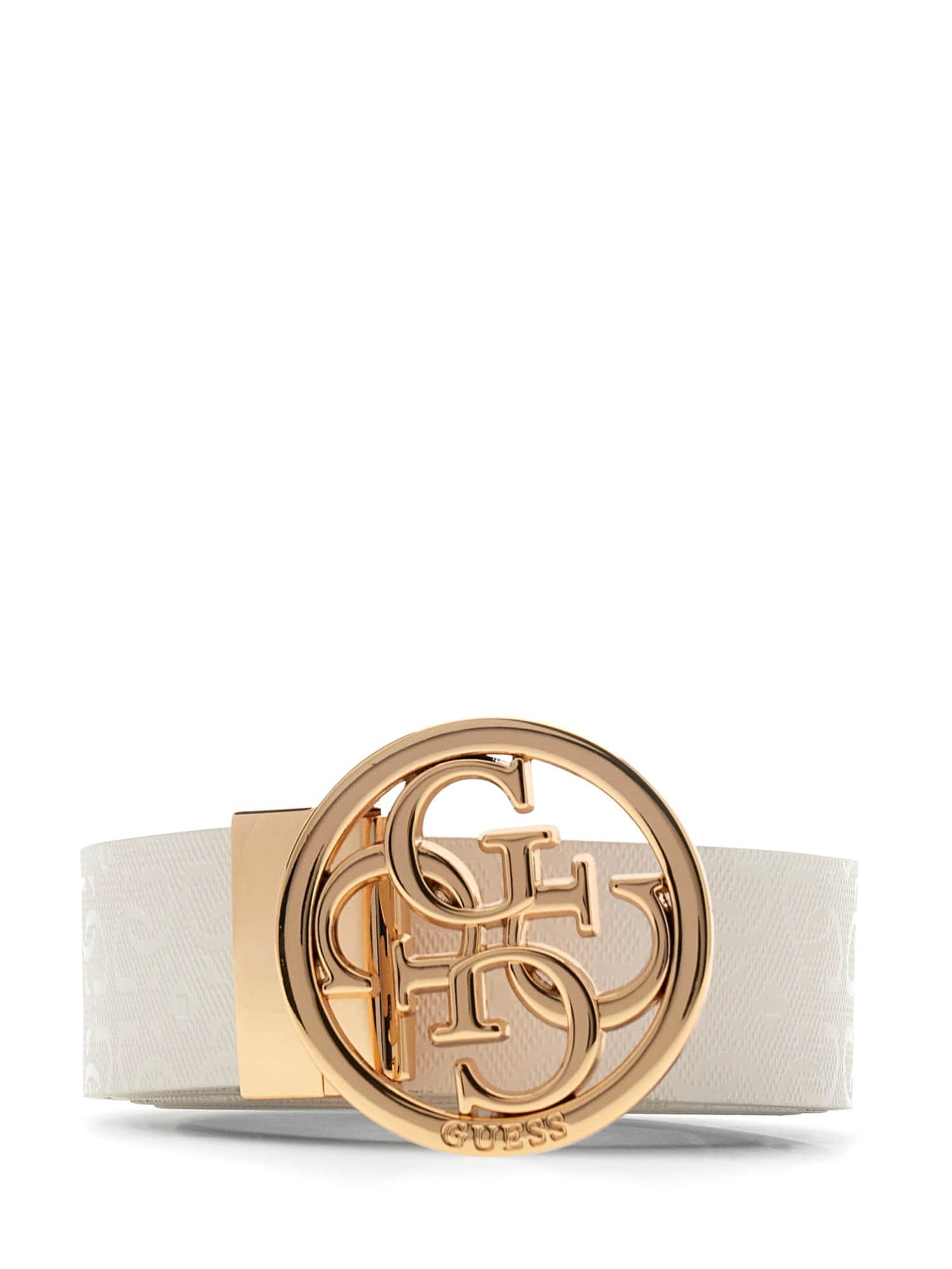 GUESS Gürtel 'Stacey' in Weiß: Vorderseite