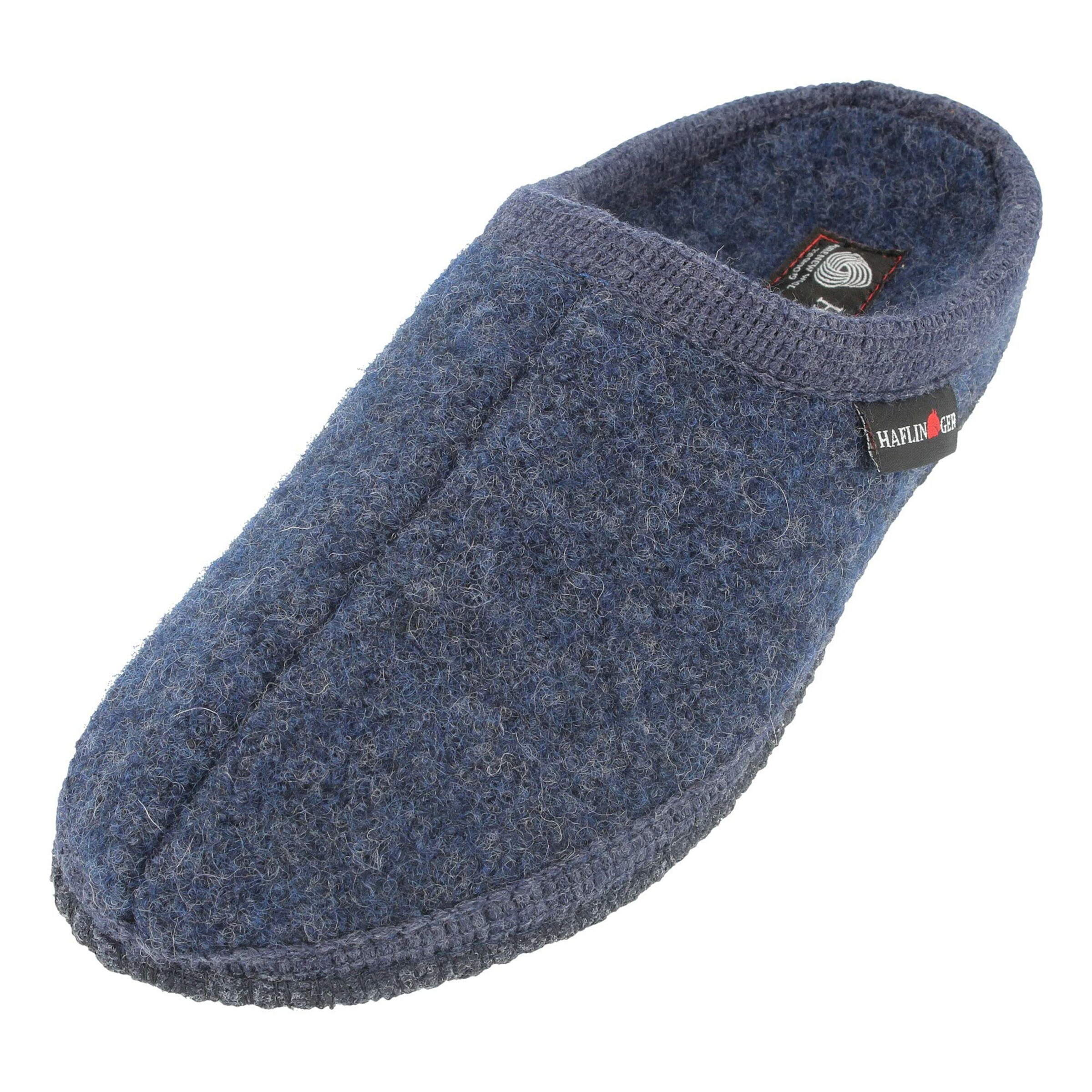 HAFLINGER Hausschuh in Blau: Vorderseite