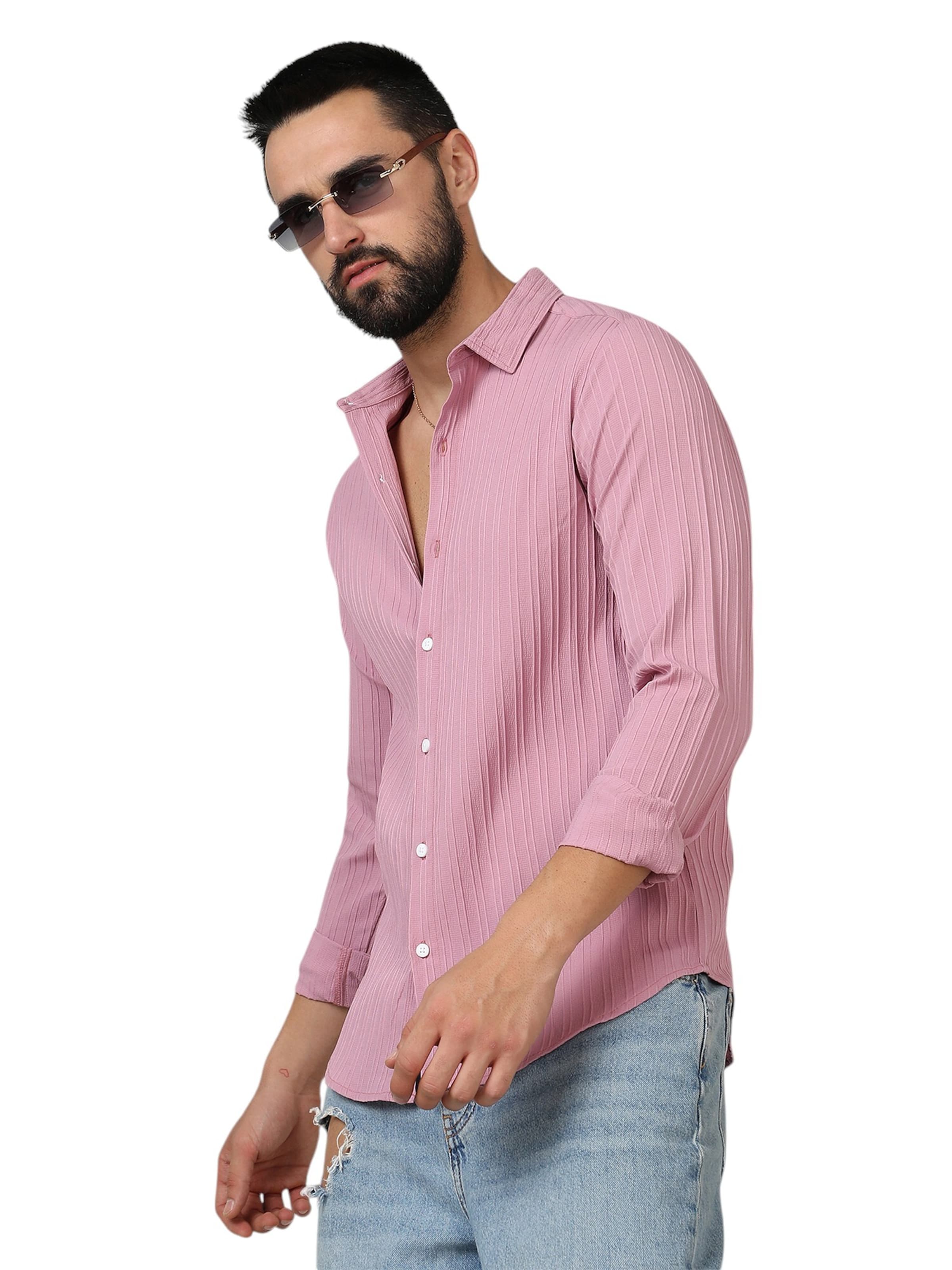 Campus Sutra Comfort Fit Skjorte 'Suzette' i pink