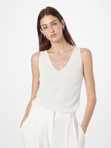 Designers Society - Top de punto 'REM' en blanco: frente