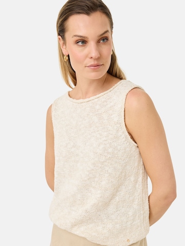 Tamaris Gebreide top in Beige: voorkant