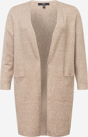 Vero Moda Curve Strickjacke 'Doffy' in Braun: predná strana