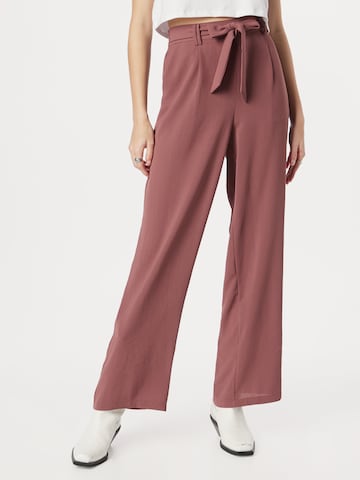 ABOUT YOU Wide leg Pleat-Front Pants 'Liane' in Pink: front