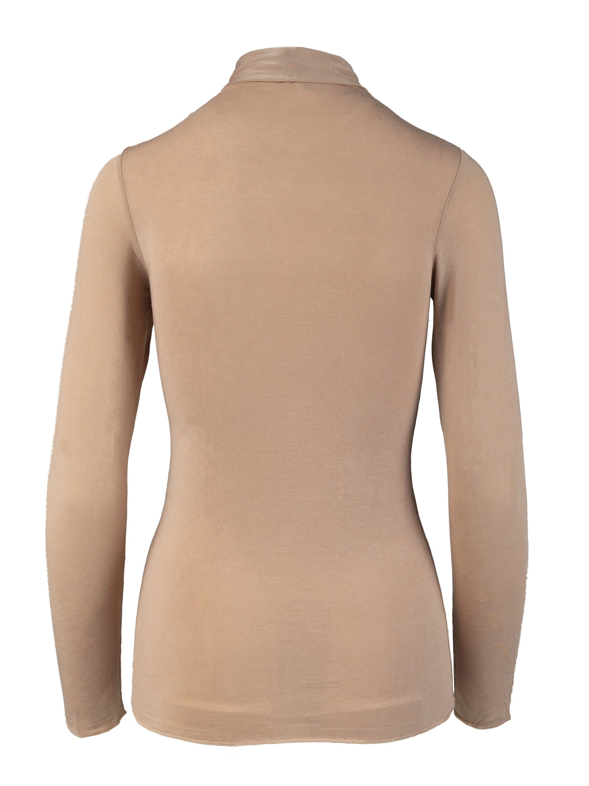 Maglietta intima 'Body Dolcevita Manica Lunga in Cashmere e Modal' di Ciocca in beige