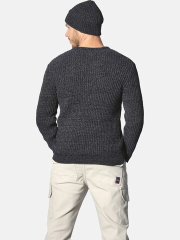 Jan Vanderstorm Pullover mit Mütze 'Ronai' in Grau