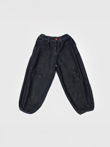 Maru + Bo Wide leg Jeans 'EMBROIDERED BALLOON' in Blue: front