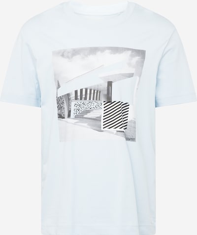 ESPRIT T-Shirt in hellblau / hellgrau / schwarz, Produktansicht