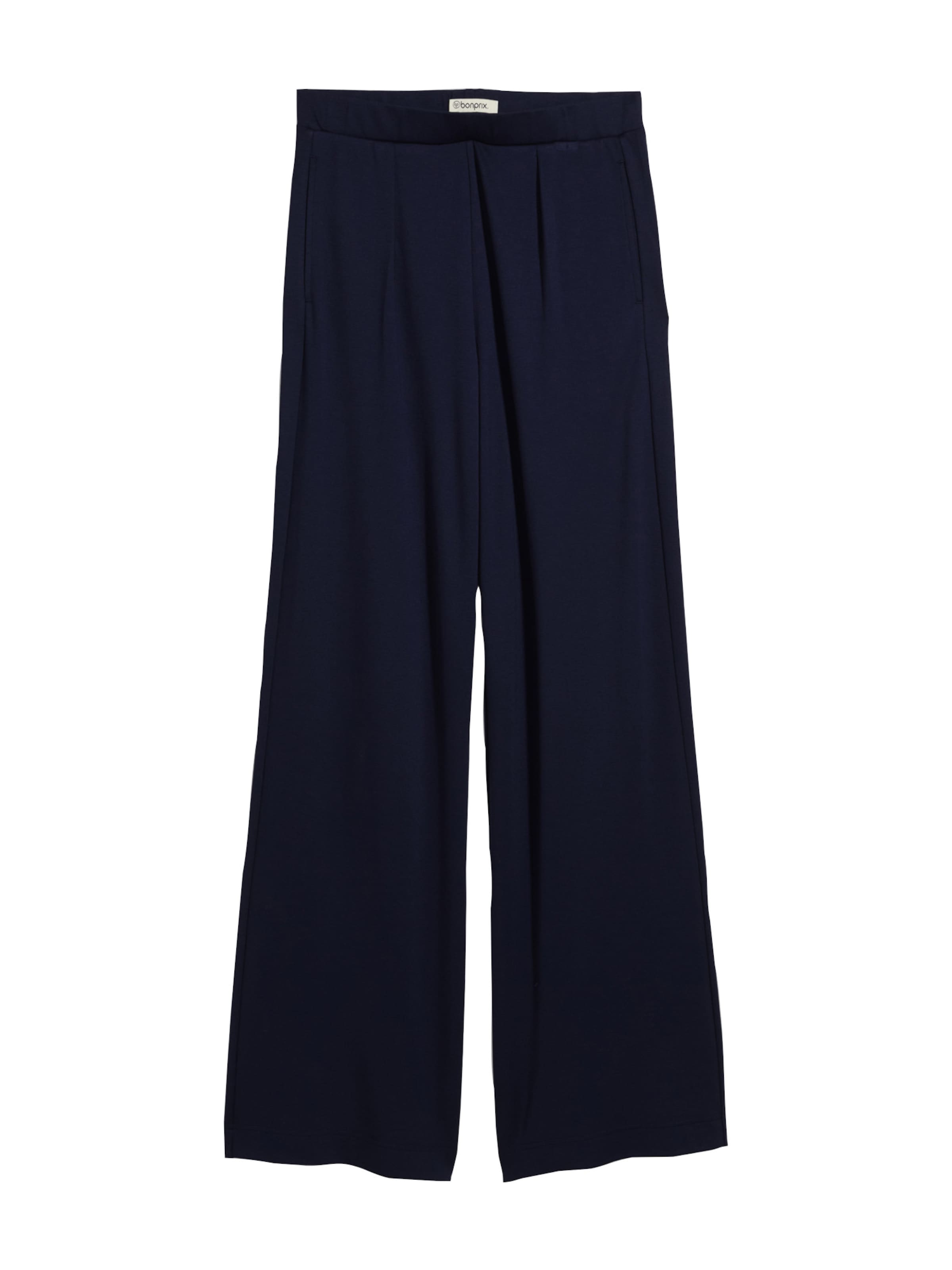 Wide leg Pantaloni con pieghe di bonprix in blu: frontale