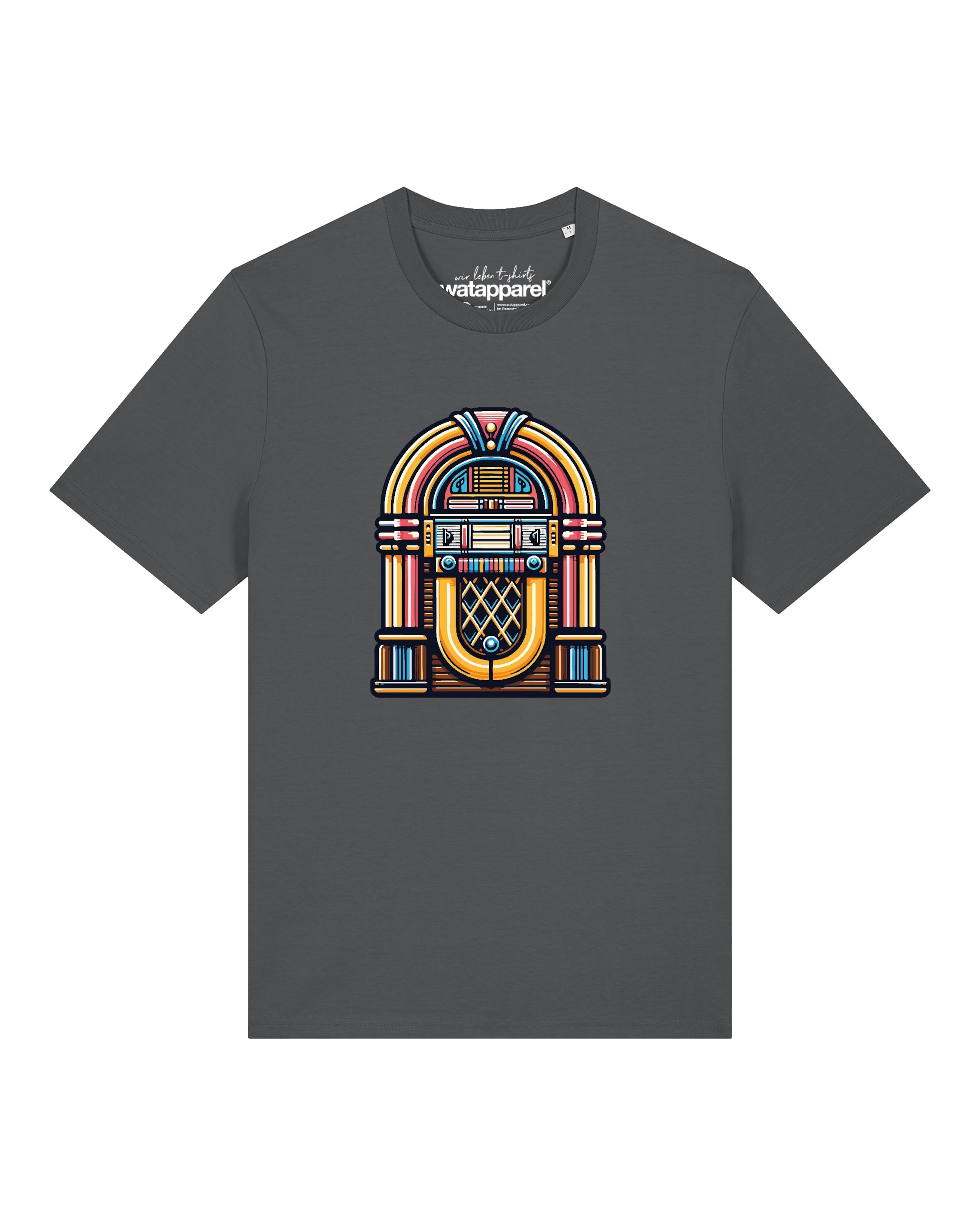 T-Shirt 'Jukebox' Watapparel en gris : devant