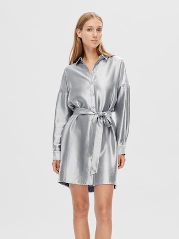 SELECTED FEMME Shirt Dress in Silver: front