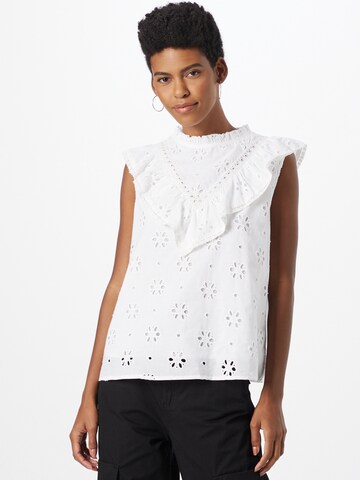 Chemisier Dorothy Perkins en blanc : devant