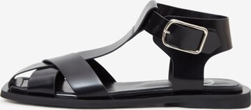 CESARE GASPARI Sandals in Black: front