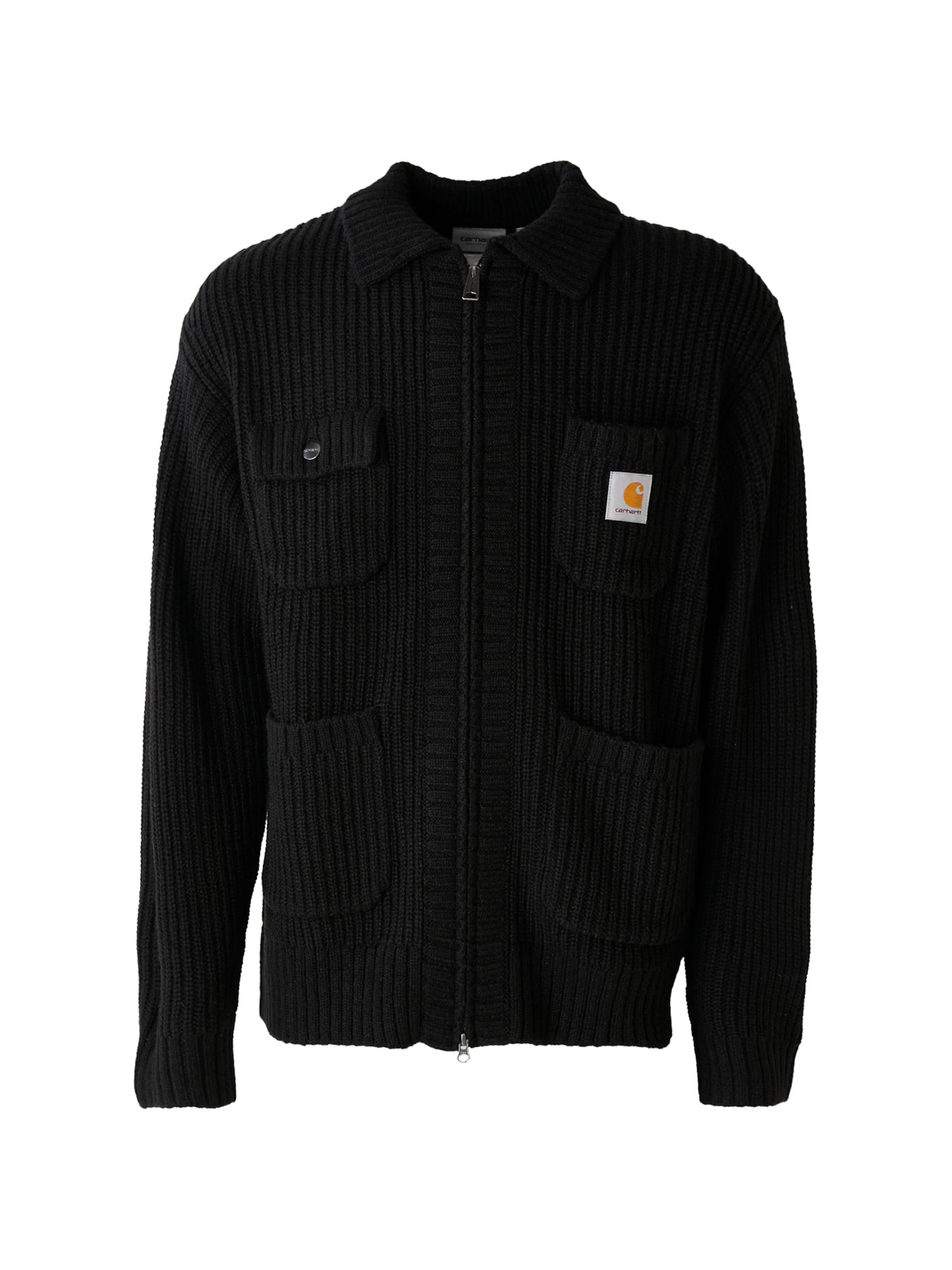 Carhartt WIP - Cárdigan 'Chore' en negro: frente