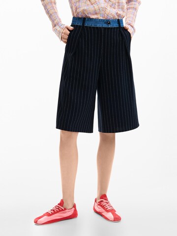 Desigual Wide leg Byxa i blå: framsida