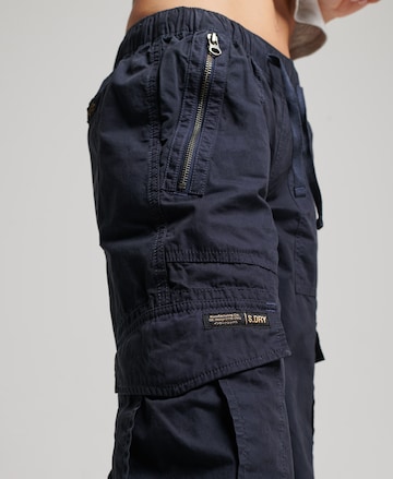 Superdry Wide leg Cargo Pants in Blue