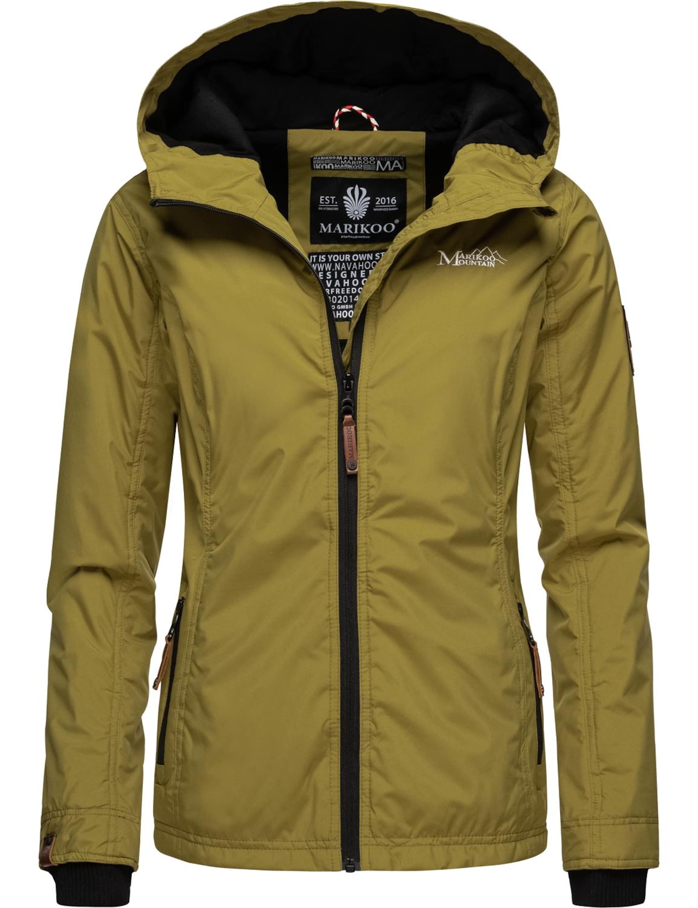 MARIKOO Демисезонная куртка 'Brombeere' в Зеленый: спереди