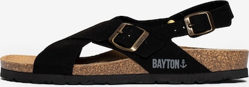 Bayton - Sandalias 'Cantabrie' en negro: frente