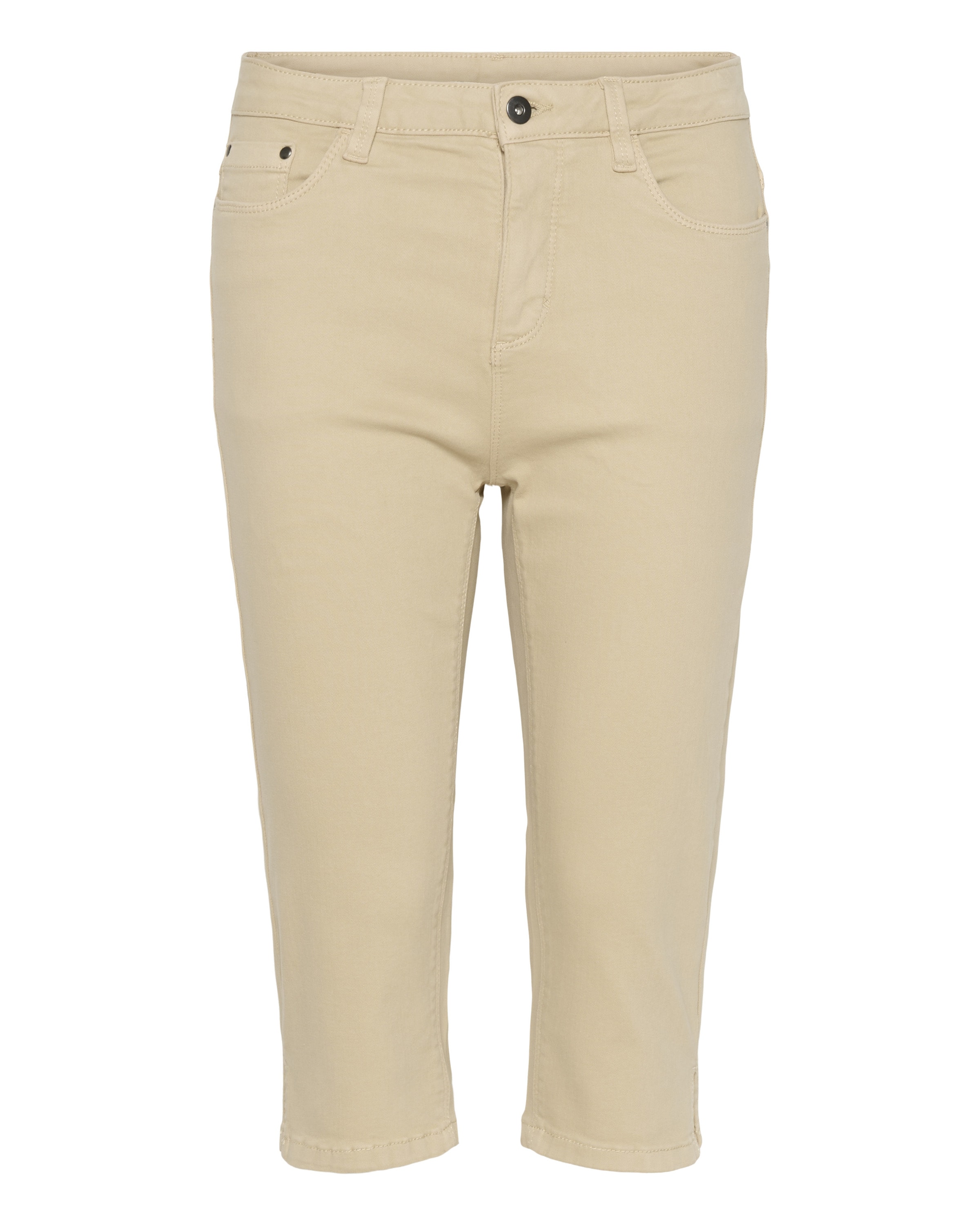 Kaffe Slim fit Jeans 'KAzelina capri' in Grey: front
