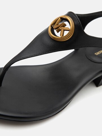 melns MICHAEL Michael Kors Iešļūcenes ar pirkstu atdalītāju 'KENZIE'