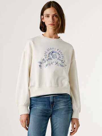 Felpa 'Malvec' di Pepe Jeans in bianco: frontale
