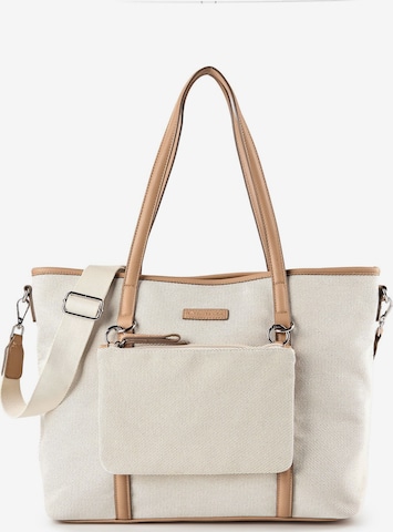 Cabas 'Jamila' TOM TAILOR en blanc : devant