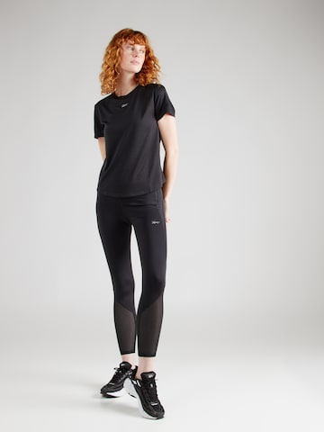 Reebok - Skinny Calças de desporto 'VECTOR' em preto