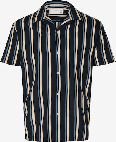 SELECTED HOMME Skjorte 'Regair' i beige / røkblå / nattblått, Produktvisning