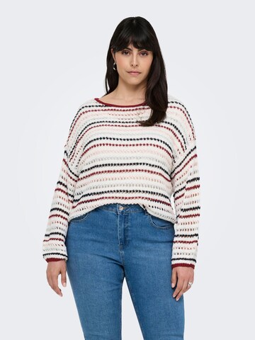 ONLY Carmakoma Pullover i hvid: forside