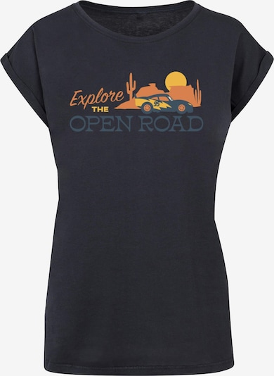 ABSOLUTE CULT T-Shirt 'Cars - Explore The Open Road' in marine / navy / gelb / orange, Produktansicht