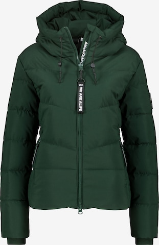 Alife and Kickin Winter Jacket in Green: front