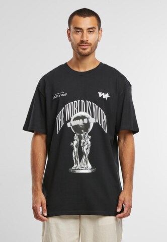 T-Shirt 'Your World' Mister Tee en noir : devant