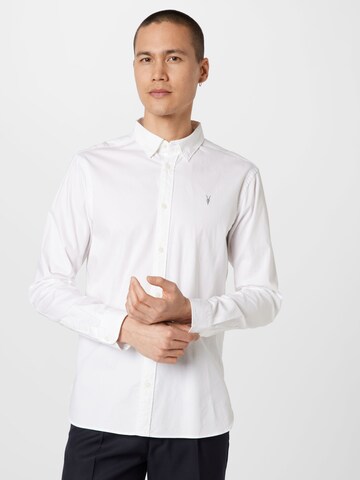 AllSaints Regular fit Overhemd 'HAWTHORNE' in Wit: voorkant