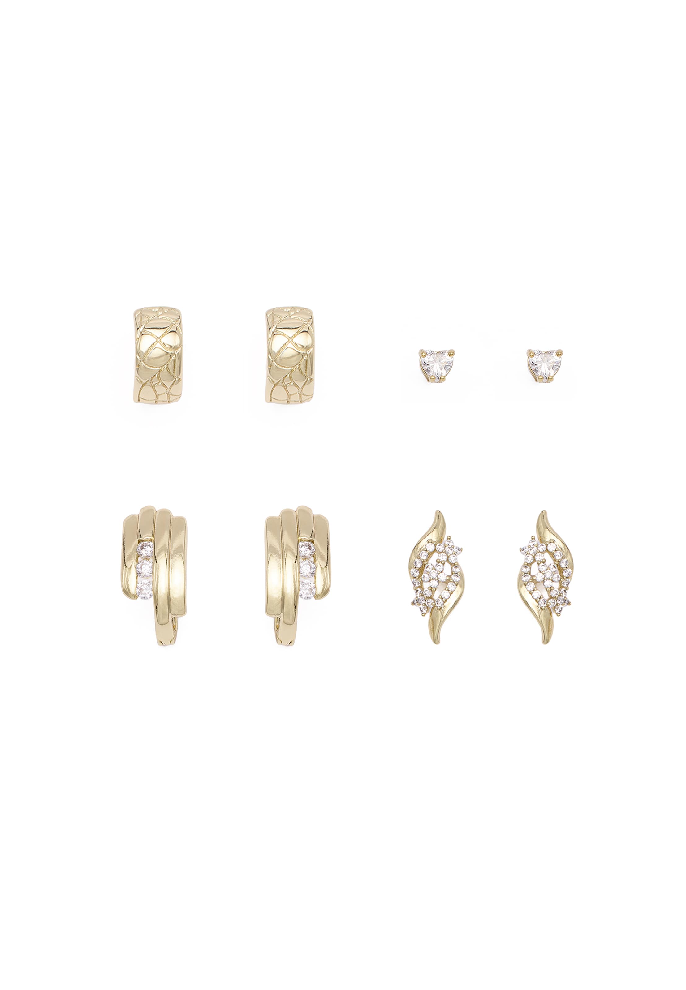 Usha - Pendientes en oro: frente