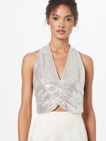 Gina Tricot Top in Silver: front