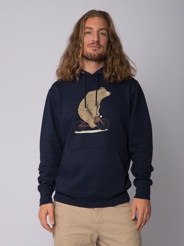 Watapparel Sweatshirt 'Fahrradbär' in Blauw: voorkant