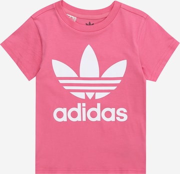 ADIDAS ORIGINALS T-Shirt 'TREFOIL' in Pink: predná strana