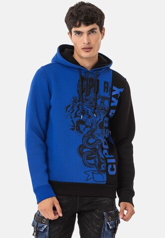 CIPO & BAXX Sweatshirt in Blauw: voorkant