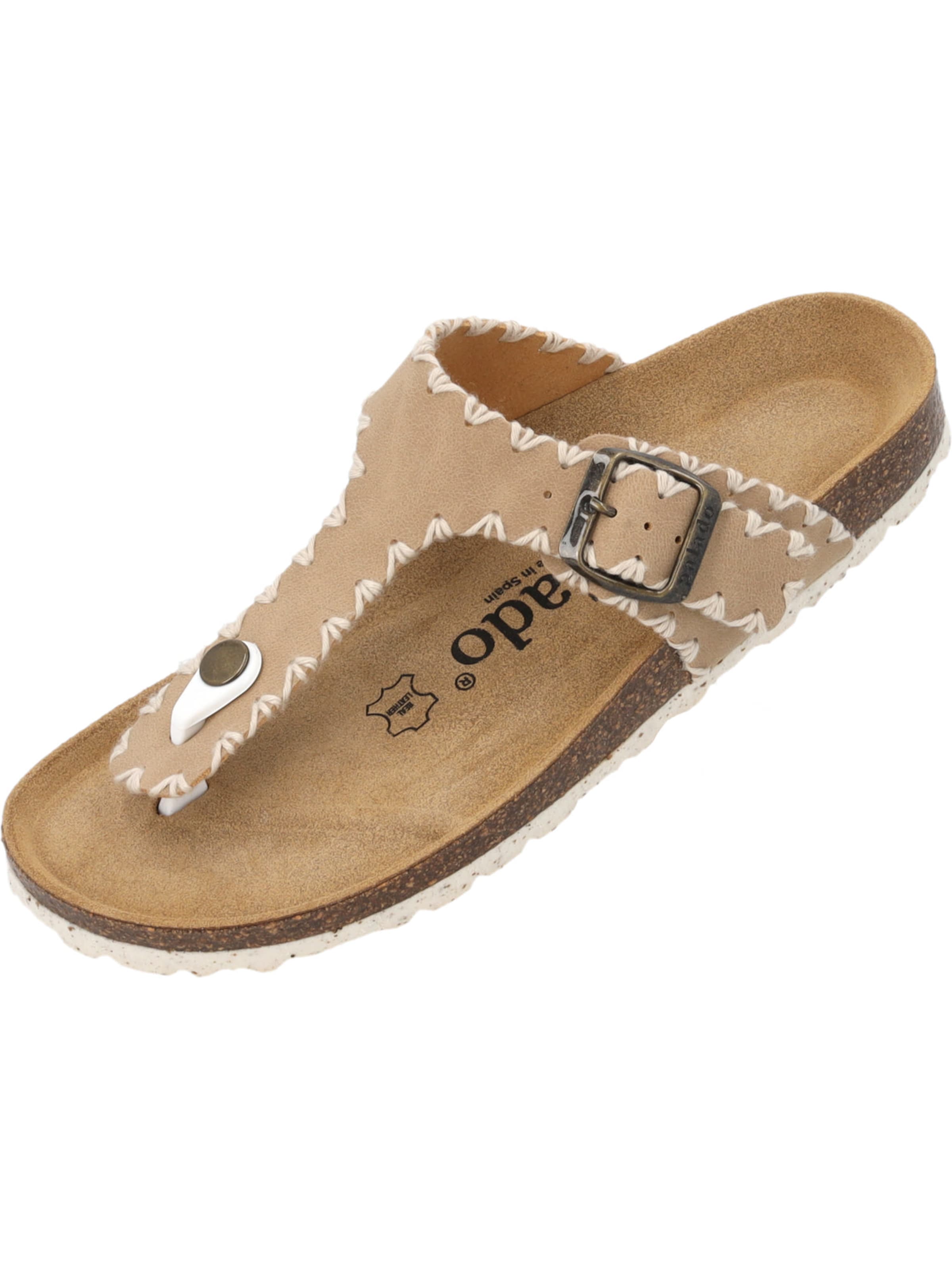 Palado T-bar sandals 'Palado Kos Stitch' in Beige: front